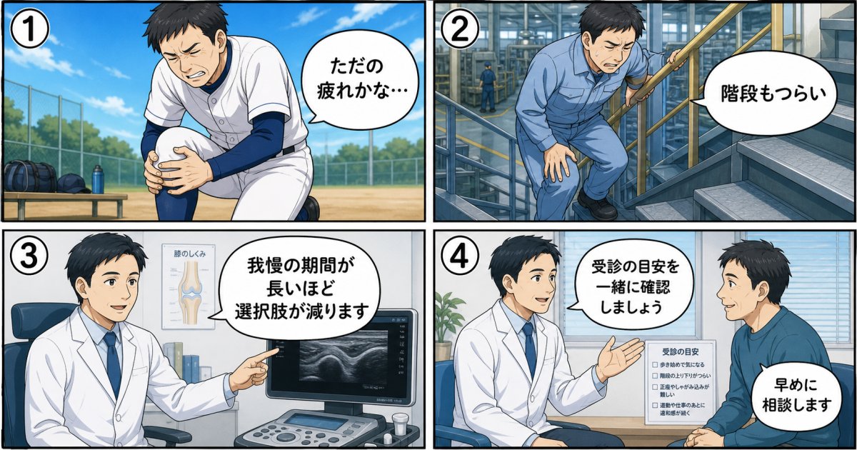 運動中の痛みを我慢していませんか？重症化リスクと受診の目安